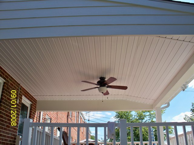 Clean ceiling with fan